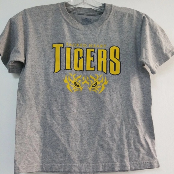 Jerzees Other - Jerzees Gray Tee with Yellow Tigers Design